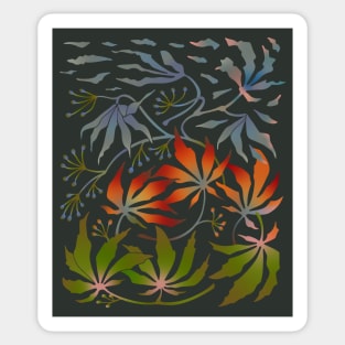 WABI SABI Japanes Maple Leaves Changing Seasons - UnBlink Studio by Jackie Tahara Sticker